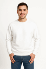 Erkek Üç İplik Düz Bisiklet Yaka SweatShirt - Görsel 3