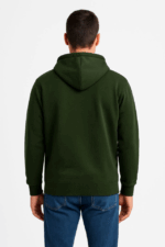 Erkek Üç İplik Kapüşonlu Tam Fermuarlı Kanguru Çepli SweatShirt Hoodie - Görsel 2