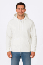 Erkek Üç İplik Kapüşonlu Tam Fermuarlı Kanguru Çepli SweatShirt Hoodie - Görsel 4