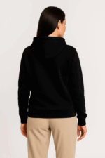 Üç İplik Kapüşonlu Tam Fermuarlı Kanguru Çepli SweatShirt Hoodie - Görsel 4