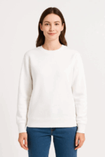 Üç İplik Düz Bisiklet Yaka SweatShirt - Görsel 2