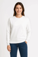 Üç İplik Düz Bisiklet Yaka SweatShirt - Görsel 3