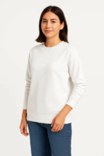 Üç İplik Düz Bisiklet Yaka SweatShirt - Görsel 4