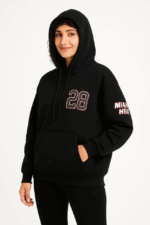 Üç İplik Kapüşonlu Ön Ve Arka Baskılı SweatShirt Hoodie - Görsel 3