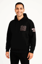 Üç İplik Kapüşonlu Ön Ve Arka Baskılı SweatShirt Hoodie - Görsel 4