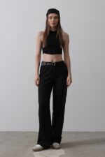 Kemerli Palazzo Pantolon - Görsel 2