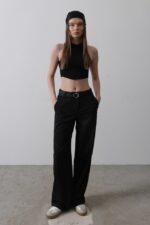 Kemerli Palazzo Pantolon - Görsel 3