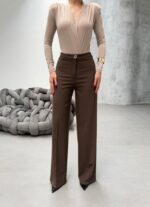 Yüksek Bel Straight Fit Palazzo Pantolon - Görsel 4