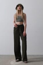 Beli Lastikli Bol Paça Pantolon - Görsel 3