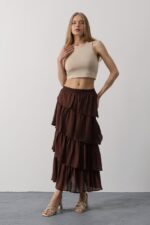 Katlı Kesim Uzun Etek - Görsel 2
