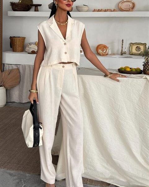 Zoe Crop Yelek Takım 9744-08