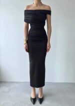 Dron Straplez Elbise - Görsel 2