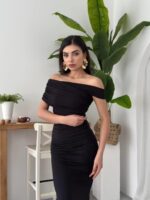 Dron Straplez Elbise - Görsel 3