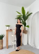 Dron Straplez Elbise - Görsel 4