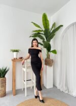 Dron Straplez Elbise - Görsel 7