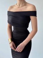 Dron Straplez Elbise - Görsel 8