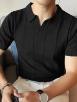 Erkek Kısa Kollu Polo Yakalı Triko Tshirt - Görsel 2