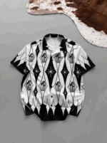 Erkek İki İplik Kumaş Dijital Baskılı Gömlek - Görsel 3