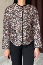 Leopar Leopar Desenli Kapitone Ceket - Görsel 2