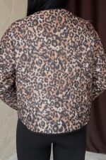 Leopar Leopar Desenli Kapitone Ceket - Görsel 3