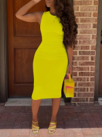 Kadın Bodycon Midi Boy Dalgıç Elbise - Görsel 2
