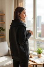 Kadın Uzun Kollu Fermuar Detay Sweat Shirt - Görsel 3