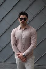 Erkek Pamuklu Keten Kumaş Gömlek - Görsel 2