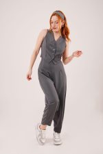 Havuç Kesim Gri Pantolon - Görsel 2