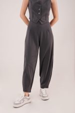 Havuç Kesim Gri Pantolon - Görsel 3