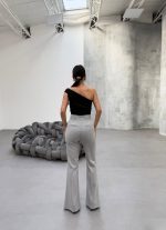 230 Gr Poly Viscose Full Lycra İspanyol Paça Pantolon - Görsel 2