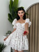 Beyaz Mini Elbise