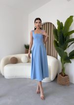 Neapolitan Askılı Elbise - Görsel 5