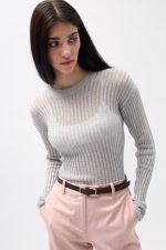 Fitilli Transparan Bluz - Görsel 4