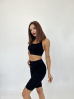 13152 FİTİLLİ ŞORT-SİYAH - Görsel 4