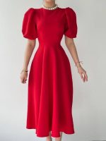 Catania Balon Kol Elbise - Görsel 2