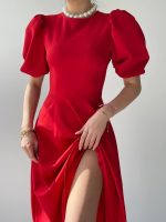 Catania Balon Kol Elbise - Görsel 5