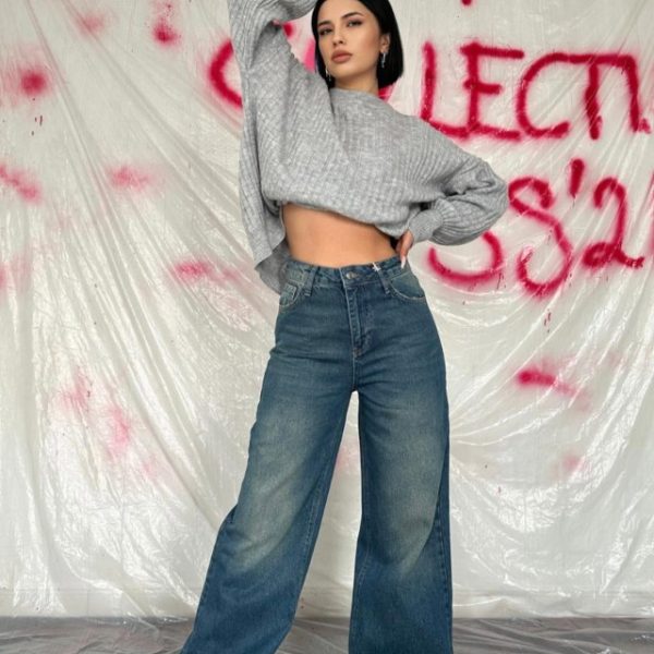 Lacivert Comfy Jeans Pantolon