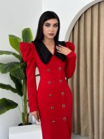 Palmas Geniş Yakalı Elbise