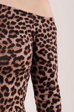 Düşük Omuz Detaylı Leopar Desen Bluz - Görsel 2