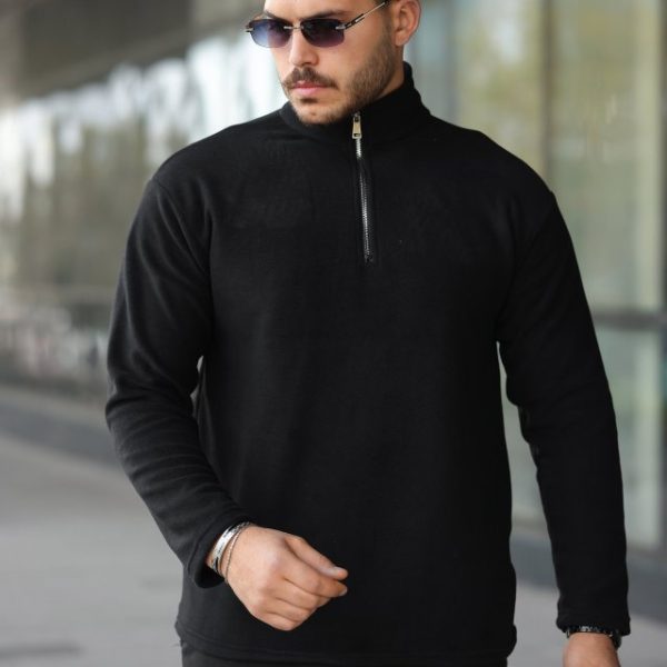 Erkek Zip Yaka Polar Sweat