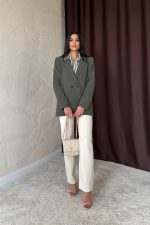 Haki Blazer Ceket - Görsel 3