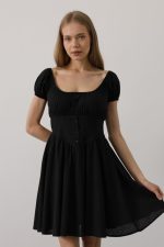 Beli Korseli Mini Elbise - Görsel 4