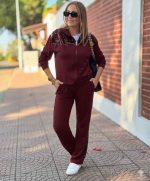 Kadın Uzun Kollu önden Fermuarlı Pul Payetli Alt üst Viskon Iki Iplik Takım - Görsel 2