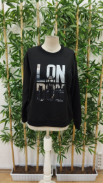 Erkek Uzun Kollu Bisiklet Yaka London Logo Baskılı Iki Iplik Bluz - Görsel 4
