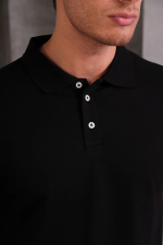 Erkek Slim Fit Pamuklu Yumuşak Doku Nefes Alan Kumaş Yakalı Tişört - Görsel 2