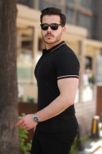 Erkek Yakalı Kısa Kollu T-shirt - Görsel 2