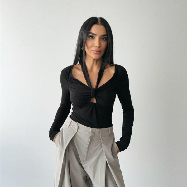 SANDY BODYSUİT ÖNDEN BAĞLAMA DETAYLI