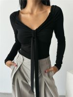 SANDY BODYSUİT ÖNDEN BAĞLAMA DETAYLI - Görsel 3