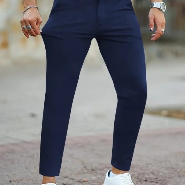 Erkek Cepli Slimfit Atlas Pantolon