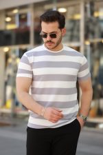 Erkek çift Renk Pamuklu örme Kumaş Kısa Kollu T-shirt